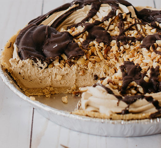 a chocolate cake with chocolate frosting